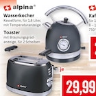 Wasserkocher oder Toaster Angebote von alpina bei Kaufhaus Stolz Rostock für 29,99 €