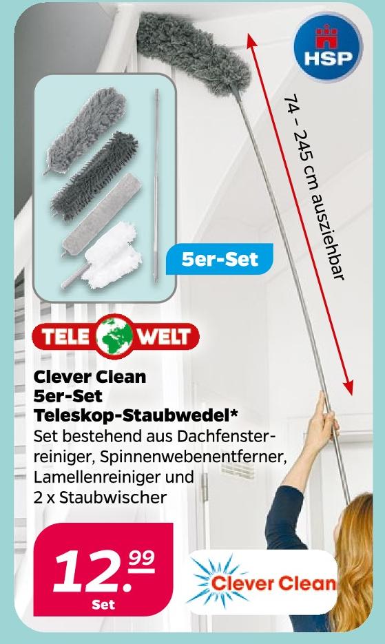 5er-Set Teleskop-Staubwedel