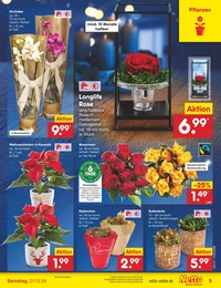 Netto Marken-Discount Deko Blumen im Prospekt 