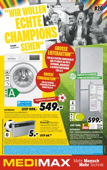 Kühlschrank im MEDIMAX Prospekt "WIR WOLLEN ECHTE CHAMPIONS SEHEN" mit 8 Seiten (Dortmund)