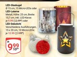LED-Glaskugel bei GLOBUS im Prospekt "" für 9,99 €