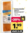 Iberico Rückenspeck im Angebot bei Netto mit dem Scottie in Cottbus Iberico Rückenspeck Angebote von FARMLÄNDER bei Netto mit dem Scottie Cottbus für 1,99 €