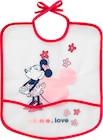 Bavoir 1er âge avec poche lacets Minnie confettis - Disney Baby en promo chez Cora Nancy à 5,45 €