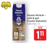 Aktuelles Frische Vollmilch Angebot bei EDEKA in Saarbrücken ab 1,11 €