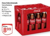 Aktuelles Coca-Cola Limonade Angebot bei GLOBUS in Hanau (Brüder-Grimm-Stadt) ab 8,99 €