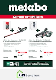 RHG Baucentrum Prospekt für Markneukirchen: "Mega Deals mit Metabo", 4 Seiten, 01.10.2025 - 31.03.2026