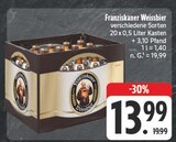 Weissbier im Angebot bei EDEKA in Ansbach Weissbier Angebote von Franziskaner Weissbier bei EDEKA Ansbach für 13,99 €