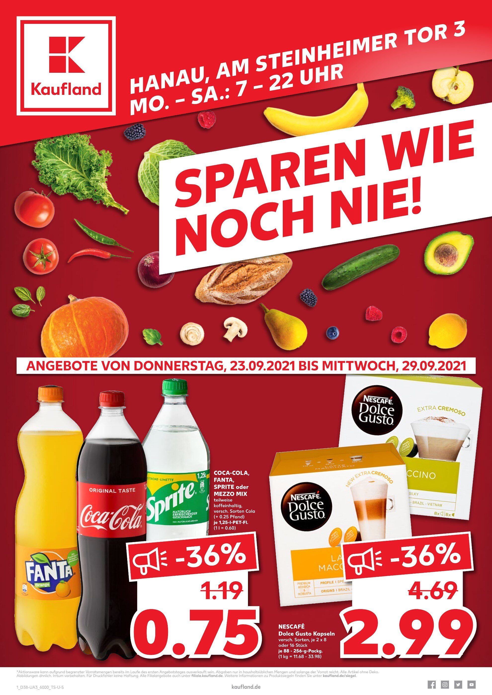 Kaufland Prospekt für Rodenbach mit 44 Seiten Kaufland Prospekt für Rodenbach: "SPAREN WIE NOCH NIE!", 44 Seiten, 23.09.2021 - 29.09.2021