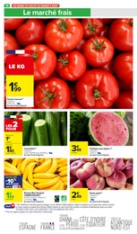 Prix et réduction Banane Bio dans le prospectus Carrefour Market en cours Offre Banane Bio dans le catalogue Carrefour Market du moment à la page 18