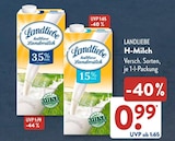 H-Milch 3,5% Fett von Landliebe im aktuellen ALDI SÜD Prospekt für 0,99 €