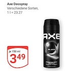 Deospray im Angebot bei GLOBUS in Duisburg Deospray Angebote von Axe bei GLOBUS Duisburg für 3,49 €