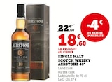 Single malt scotch whisky 40° - Aerstone - Super U à Valence Single malt scotch whisky 40° - Aerstone en promo chez Super U Valence à 18,60 €