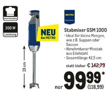 Metro Lübbenau - Stabmixer GSM 1000 Stabmixer GSM 1000 Angebot bei Metro Lübbenau im Prospekt Gastro-Journal