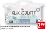 Toilettenpapier Klassisch weiß Angebote von Glücksblatt bei E center Heilbronn für 2,99 €