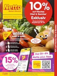Netto Marken-Discount Prospekt für Niederndodeleben mit 2 Seiten Netto Marken-Discount Prospekt für Niederndodeleben: "10% auf Obst & Gemüse", 2 Seiten, 07.07.2025 - 12.07.2025