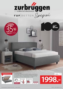 Bett im Zurbrüggen Prospekt "RUF BETTEN SPEZIAL" mit 8 Seiten (Bremerhaven)