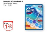 WC-Stein Power 5 im Angebot bei GLOBUS in Ludwigshafen WC-Stein Power 5 Angebote von Domestos bei GLOBUS Ludwigshafen für 1,29 €