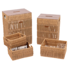 Panière effet bois en promo chez Maxi Bazar Amiens à 5,24 €