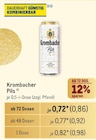 Pils von Krombacher im aktuellen Metro Prospekt für 0,86 €