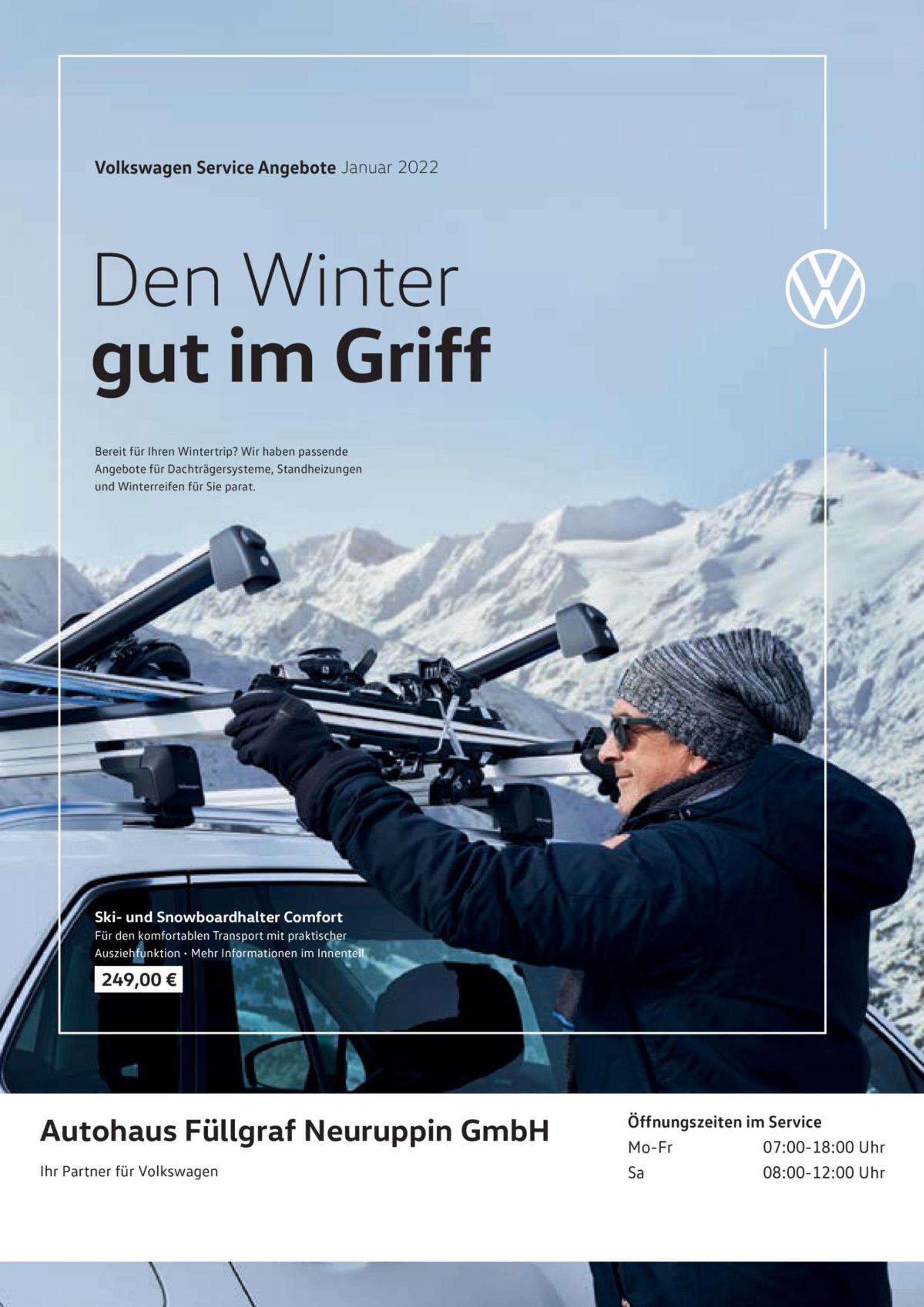 Volkswagen Prospekt für Nietwerder mit 1 Seite Volkswagen Prospekt für Nietwerder: "Den Winter gut im Griff", 1 Seite, 01.01.2022 - 28.02.2022