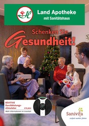 Aktueller Apotheke: Land Apotheke mit Sanitätshaus Sanitätshaus Prospekt in Wolfenbüttel und Umgebung, "Schenken Sie Gesundheit!" mit 6 Seiten, 13.11.2024 - 31.01.2025