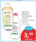 Mizellen Reinigungswasser von Garnier für 3,49 € bei budni im Angebot Mizellen Reinigungswasser von Garnier im aktuellen budni Prospekt