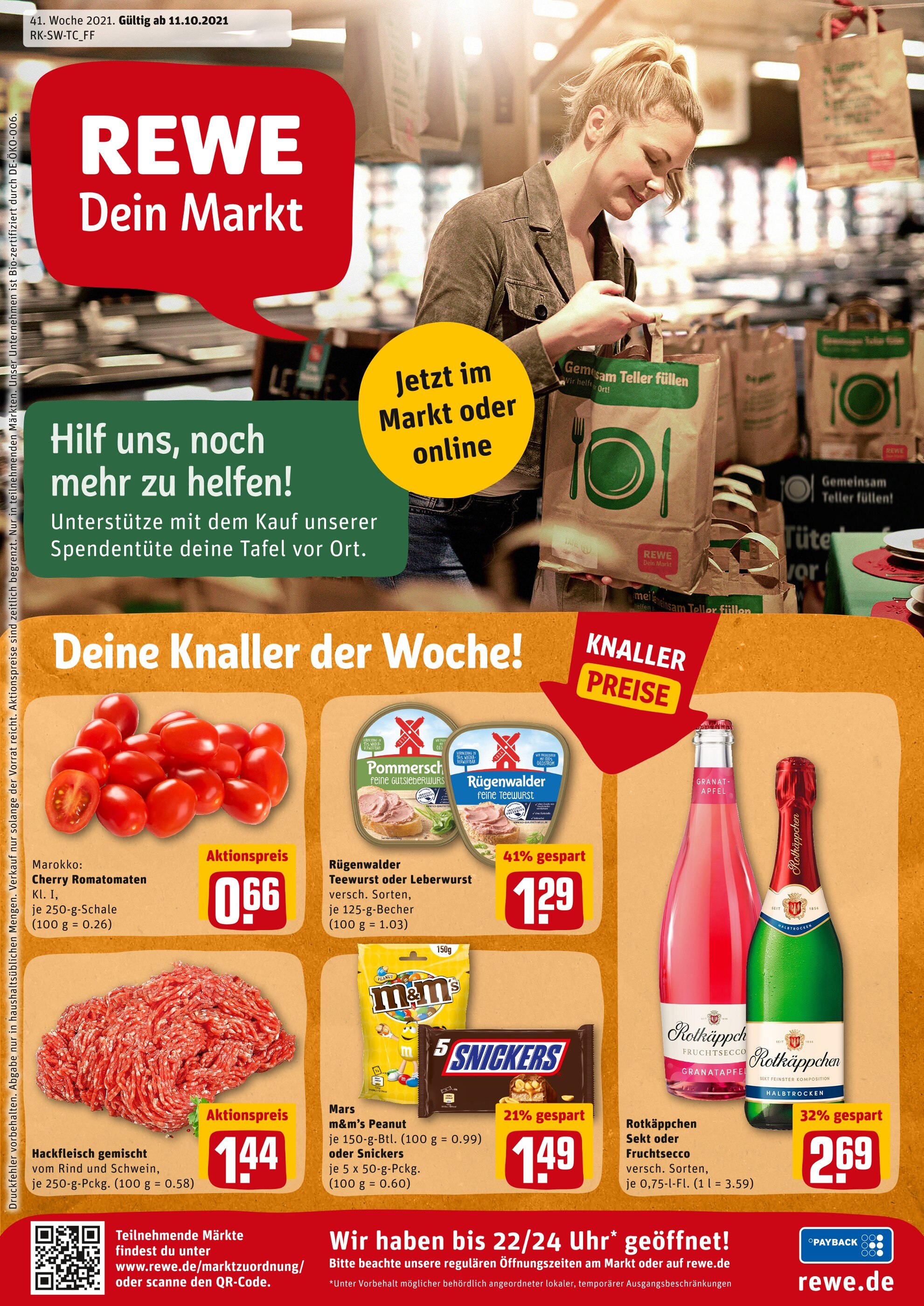 REWE Prospekt für Stuttgart mit 17 Seiten REWE Prospekt für Stuttgart: "Angebote im Markt", 17 Seiten, 11.10.2021 - 16.10.2021