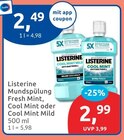 Mundspülung Fresh Mint von Listerine für 2,49 € bei budni im Angebot Mundspülung Fresh Mint von Listerine im aktuellen budni Prospekt