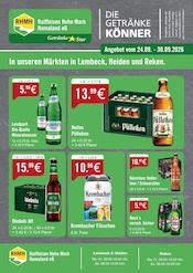 Bier im Raiffeisen Hohe Mark Hamaland eG Prospekt in Reken Aktueller Raiffeisen Hohe Mark Hamaland eG Prospekt mit Bier, "DIE GETRÄNKEKÖNNER", Seite 1
