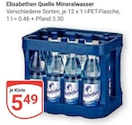 Mineralwasser im Angebot bei GLOBUS in Frankenthal Mineralwasser Angebote von Elisabethen Quelle bei GLOBUS Frankenthal für 5,49 €