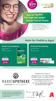 Aktueller mea - meine apotheke Prospekt "Unsere August-Angebote" Seite 1 von 4 Seiten