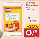 Zitronensäure im Angebot bei Netto Marken-Discount in Erfurt Zitronensäure Angebote von Dr. Oetker bei Netto Marken-Discount Erfurt für 0,79 €