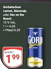 Lemon im Angebot bei GLOBUS in Oberhausen Lemon Angebote von Gorbatschow bei GLOBUS Oberhausen für 1,99 €