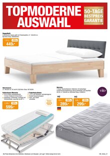 Matratze im Opti-Wohnwelt Prospekt "Aktuelle Angebote" mit 36 Seiten (Bremen)