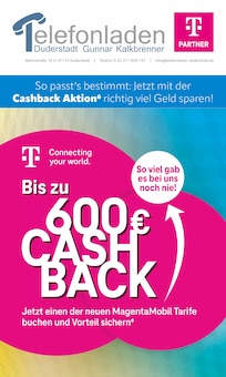 Aktueller Telefonladen Duderstadt Prospekt "Bis zu 600€ CASH BACK" Seite 1 von 8 Seiten für Duderstadt