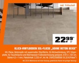 OBI Dingolfing - KLICK-VINYLBODEN XXL-FLIESE „UDINE BETON BEIGE“ Angebot im Prospekt KLICK-VINYLBODEN XXL-FLIESE „UDINE BETON BEIGE“ bei OBI im Dingolfing Prospekt für 51,33 €