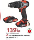 Perceuse à percussion brushless sur batterie 20 v - INVENTIV dans le catalogue Mr.Bricolage