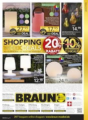 Aktueller BRAUN Möbel-Center Prospekt mit Solarlampe, "GARTENMÖBEL FRÜHLINGS-TRENDS", Seite 12