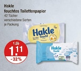 feuchtes Toilettenpapier im V-Markt Prospekt feuchtes Toilettenpapier von Hakle im aktuellen V-Markt Prospekt für 1,11 €