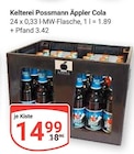 Appler Cola Angebote von Kelterei Possmann bei GLOBUS Siegen für 14,99 €