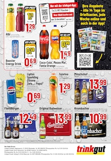 Krombacher im aktuellen Trinkgut Prospekt (Mainz) Krombacher im Trinkgut Prospekt "Aktuelle Angebote" mit 8 Seiten (Mainz)