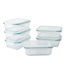 Lot de 6 boîtes en verre - CARREFOUR HOME - Carrefour à Aulnay-sous-Bois Lot de 6 boîtes en verre - CARREFOUR HOME en promo chez Carrefour Aulnay-sous-Bois à 17,99 €
