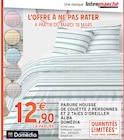 Parure housse de couette 2 personnes et 2 taies d'oreiller alba - DOMÉDIA en promo chez Intermarché Carpentras à 12,90 €