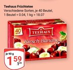Früchtetee Kirsch-Banane im Angebot bei GLOBUS in Gera Früchtetee Kirsch-Banane Angebote von Teehaus bei GLOBUS Gera für 1,59 €