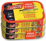 Sardines Tomate Basilic - LE TRESOR DES DIEUX en promo chez U Express Bordeaux à 2,24 €