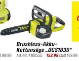 toom Baumarkt Frankenthal - Brushless-Akku-Kettensäge „OCS1830“ Angebot im Prospekt Brushless-Akku-Kettensäge „OCS1830“ bei toom Baumarkt im Frankenthal Prospekt für 152,99 €