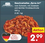 Geschnetzeltes 'Gyros Art' im Angebot bei Netto Marken-Discount in Düsseldorf Geschnetzeltes 'Gyros Art' Angebote von Gut Ponholz bei Netto Marken-Discount Düsseldorf für 2,99 €