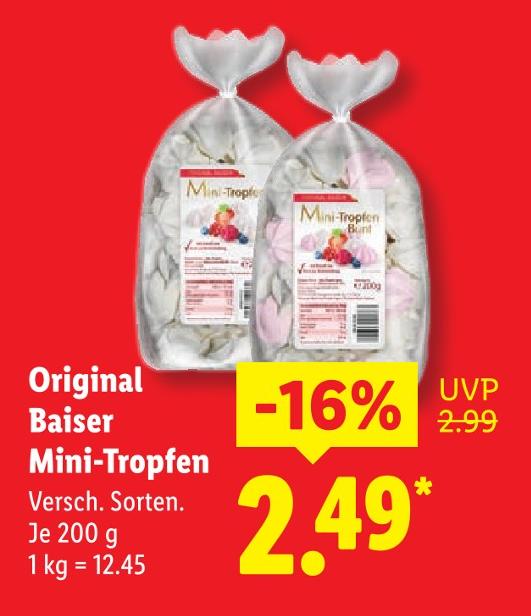 Original Baiser Mini-Tropfen