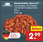 Geschnetzeltes 'Gyros Art' im Angebot bei Netto Marken-Discount in Mülheim Geschnetzeltes 'Gyros Art' Angebote von Gut Ponholz bei Netto Marken-Discount Mülheim für 2,99 €