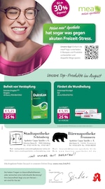 Aktueller mea - meine apotheke Apotheken Prospekt in Wehingen und Umgebung, "Unsere August-Angebote" mit 4 Seiten, 01.08.2025 - 31.08.2025